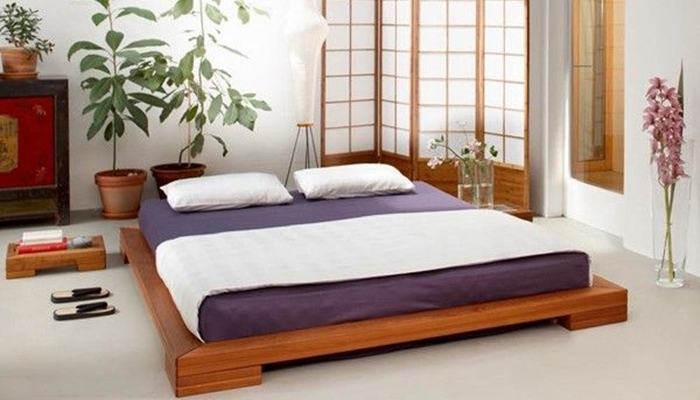 เตียงไม้ WOKEN WOOD รุ่นยูเมะ (YUME) สีไม้ธรรมชาติ เตียงยกพื้นแบบญี่ปุ่น