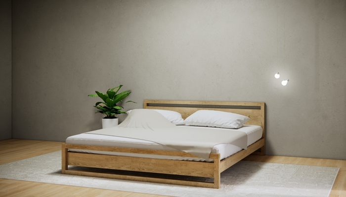 . เตียงไม้ WOKEN WOOD รุ่นยูเมะ-เอ็กซ์ตร้า (YUME-EXTRA) สีไม้ธรรมชาติ