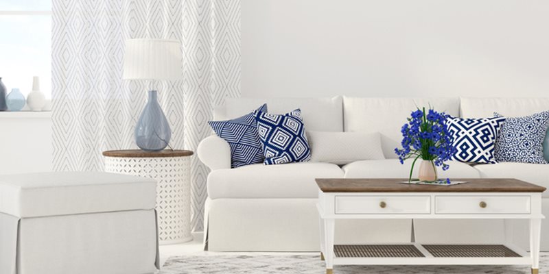 Decorate the living room in white tones